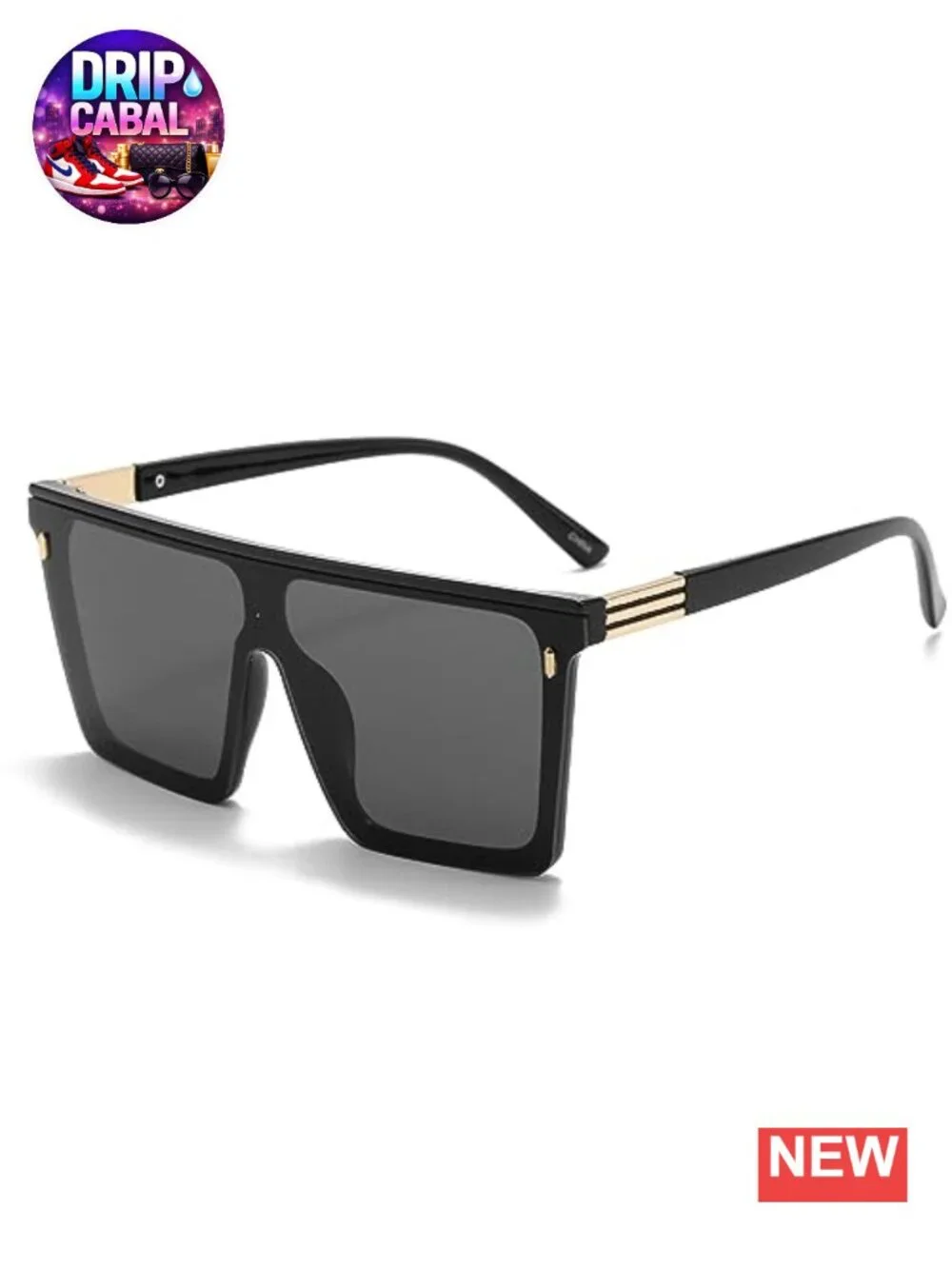 Oversized Square Sunglasses for Women Men UV400 Flat Top Big Shades
